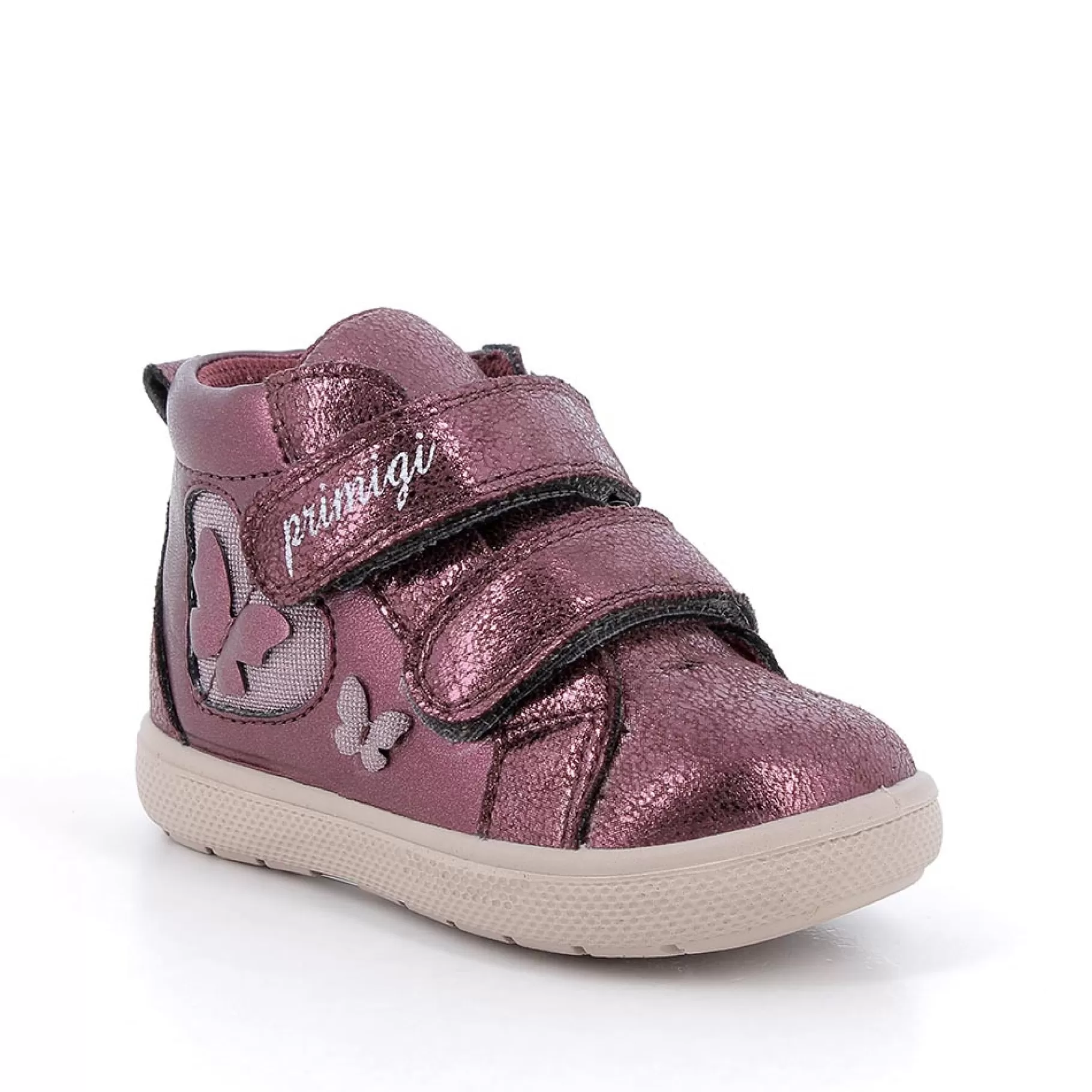 Primigi Scarpe da bambina bordò laminato^ Scarpe Con Strappi | Scarpe Primi Passi