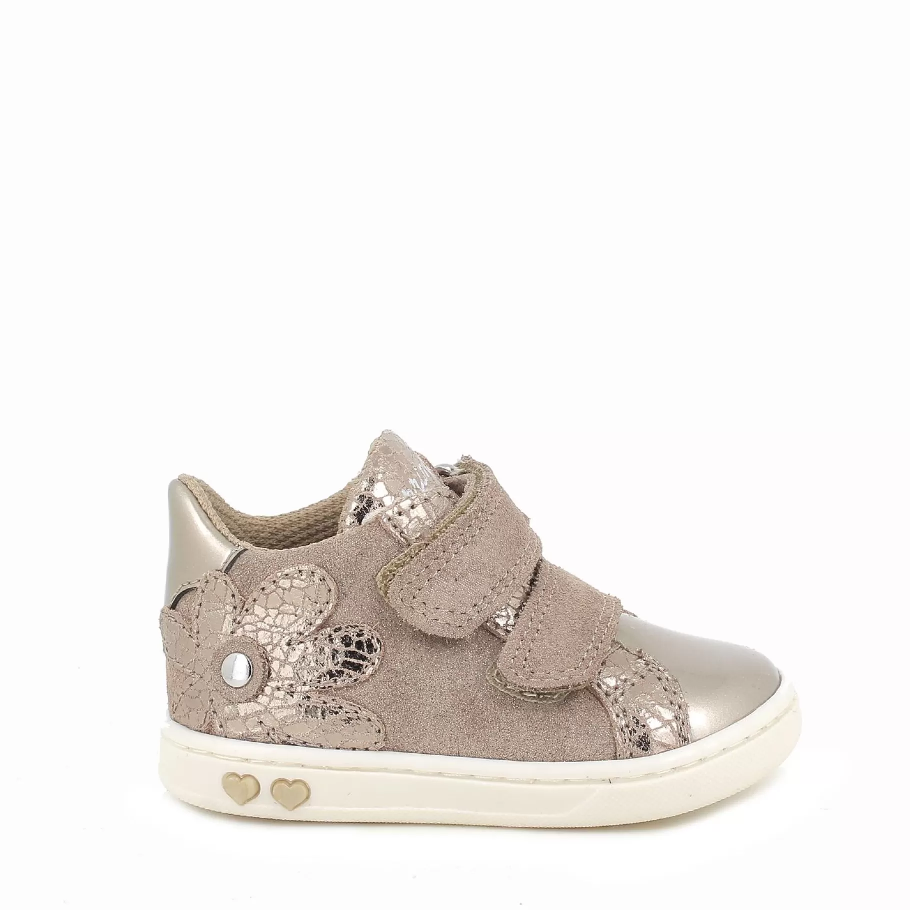 Primigi Scarpe in pelle da bambina visone glitter-taupe^ Scarpe Con Strappi | Scarpe Primi Passi