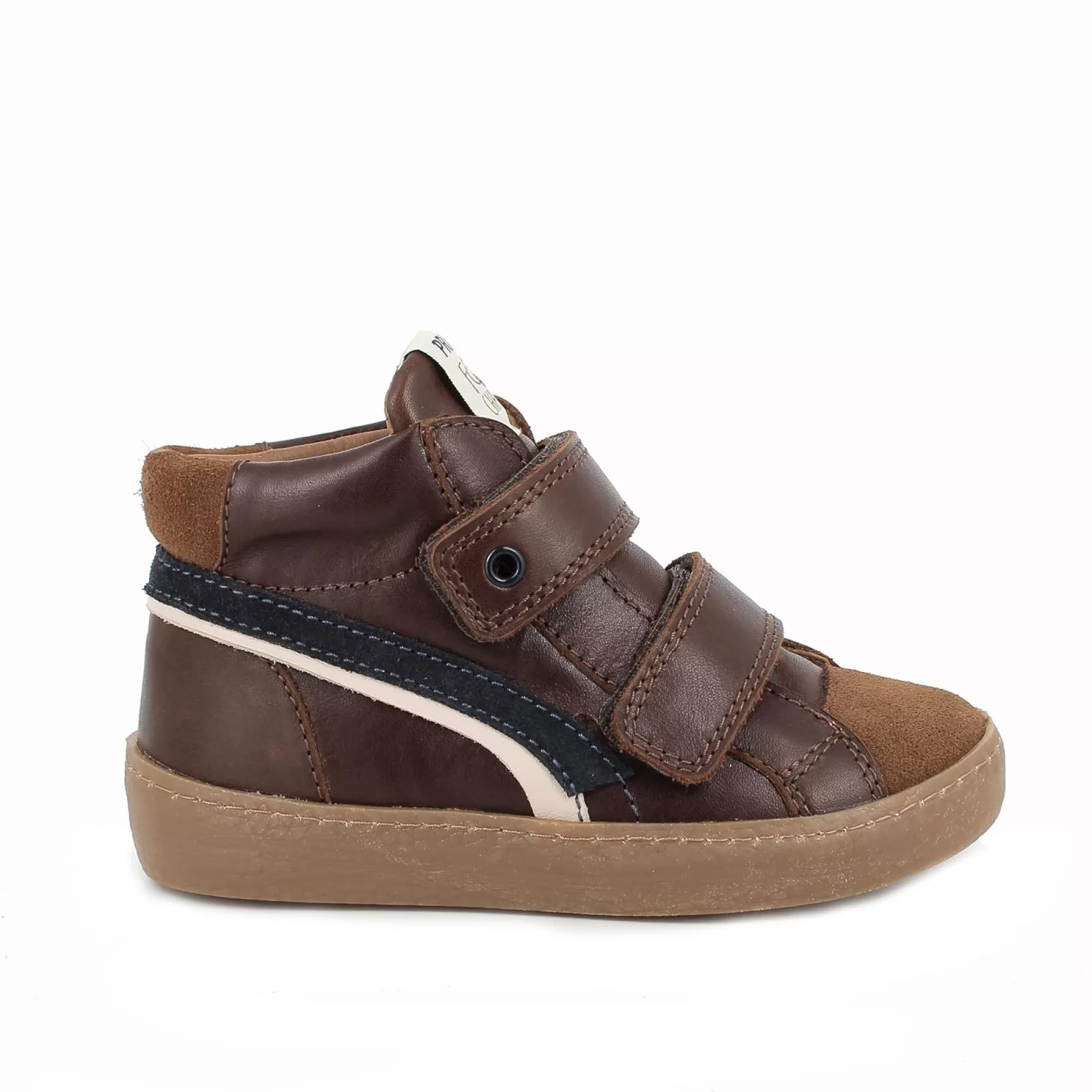 Primigi Sneakers eco-sostenibili in pelle da bambino cioccolato^Bambino Scarpe Con Strappi | Sneakers