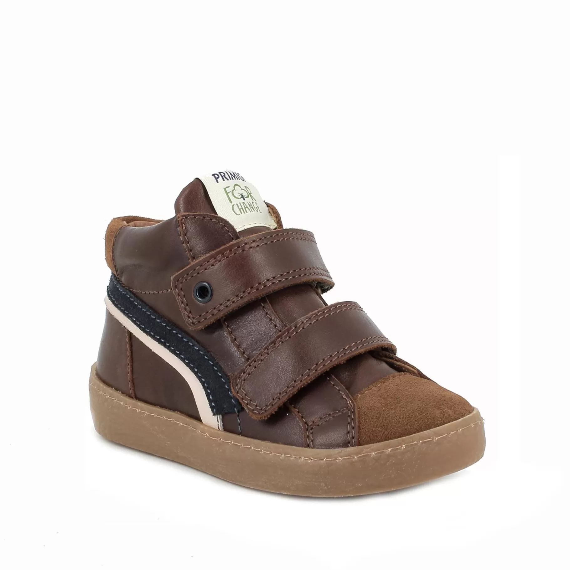 Primigi Sneakers eco-sostenibili in pelle da bambino cioccolato^Bambino Scarpe Con Strappi | Sneakers