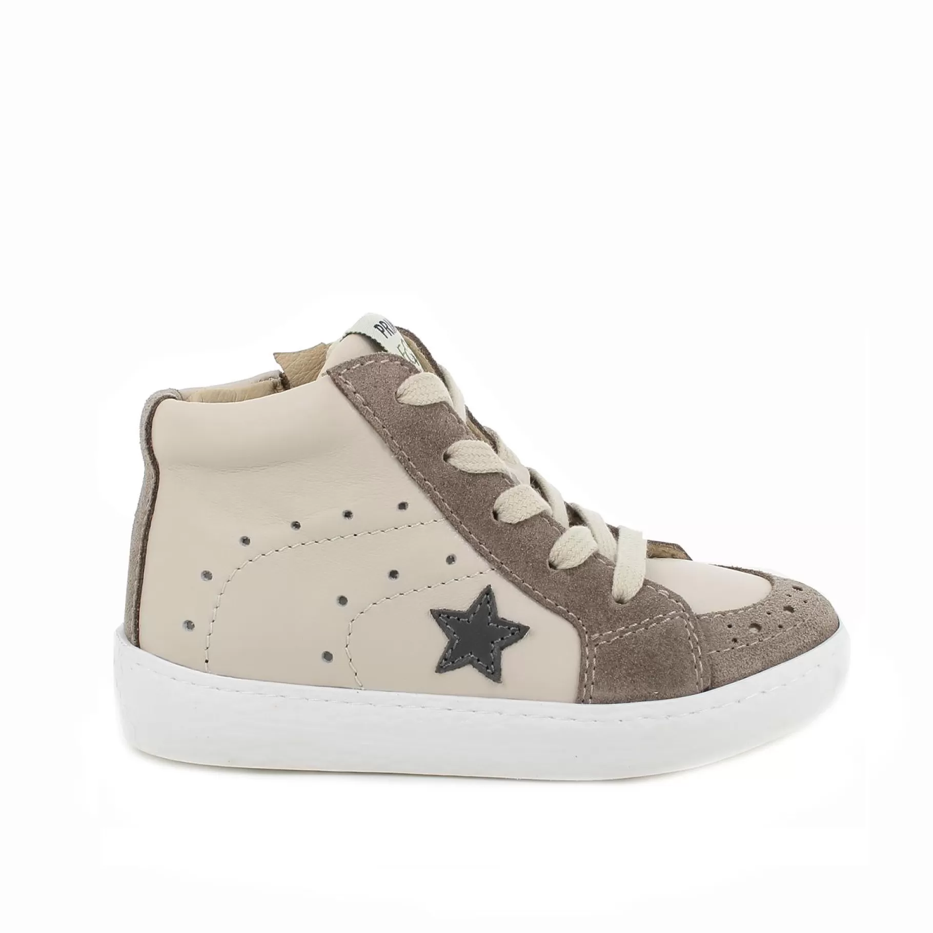 Primigi Sneakers eco-sostenibili in pelle da bambino off white- scuro^Bambino Sneakers