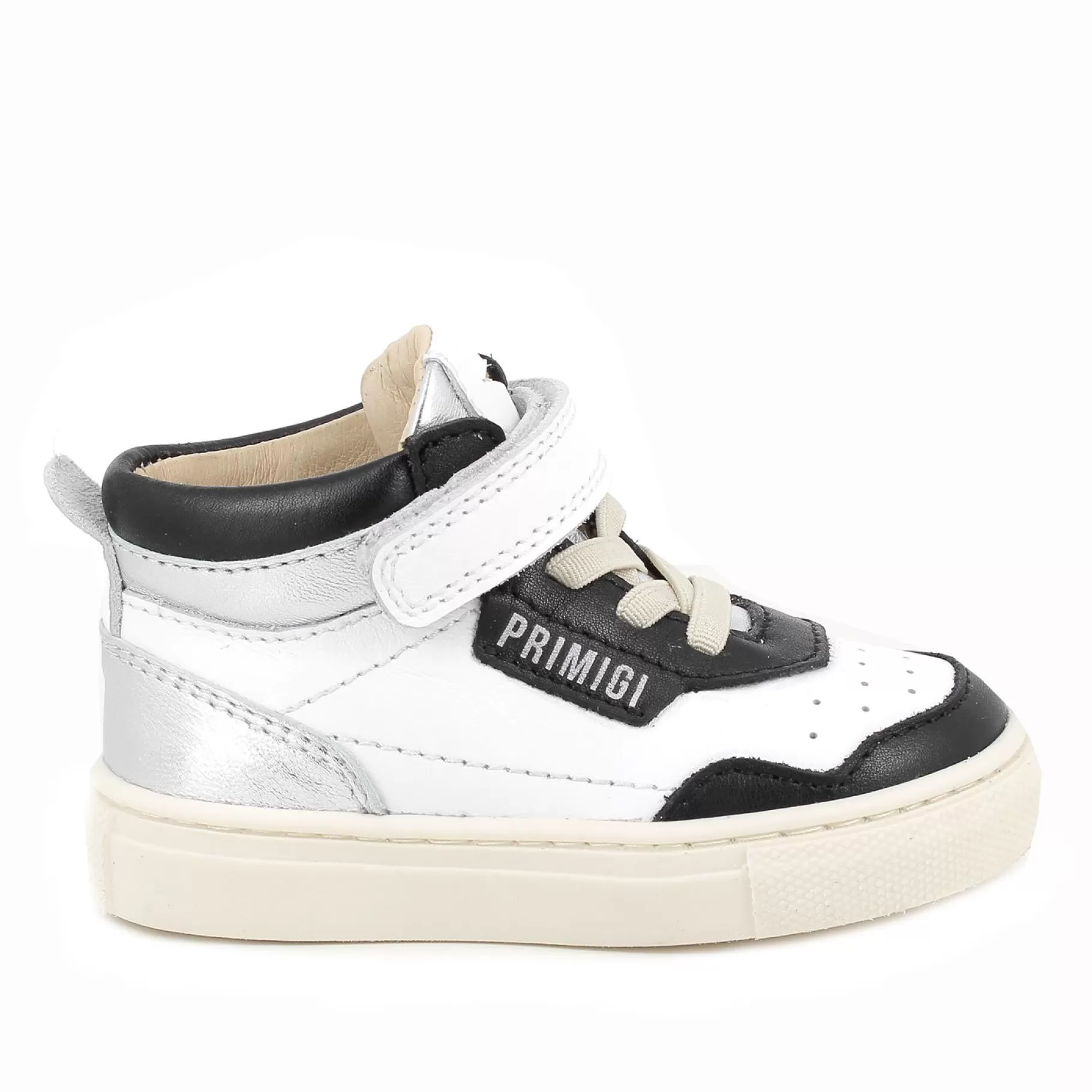 Primigi Sneakers in pelle da bambina -nero-argento^ Scarpe Con Strappi | Scarpe Primi Passi