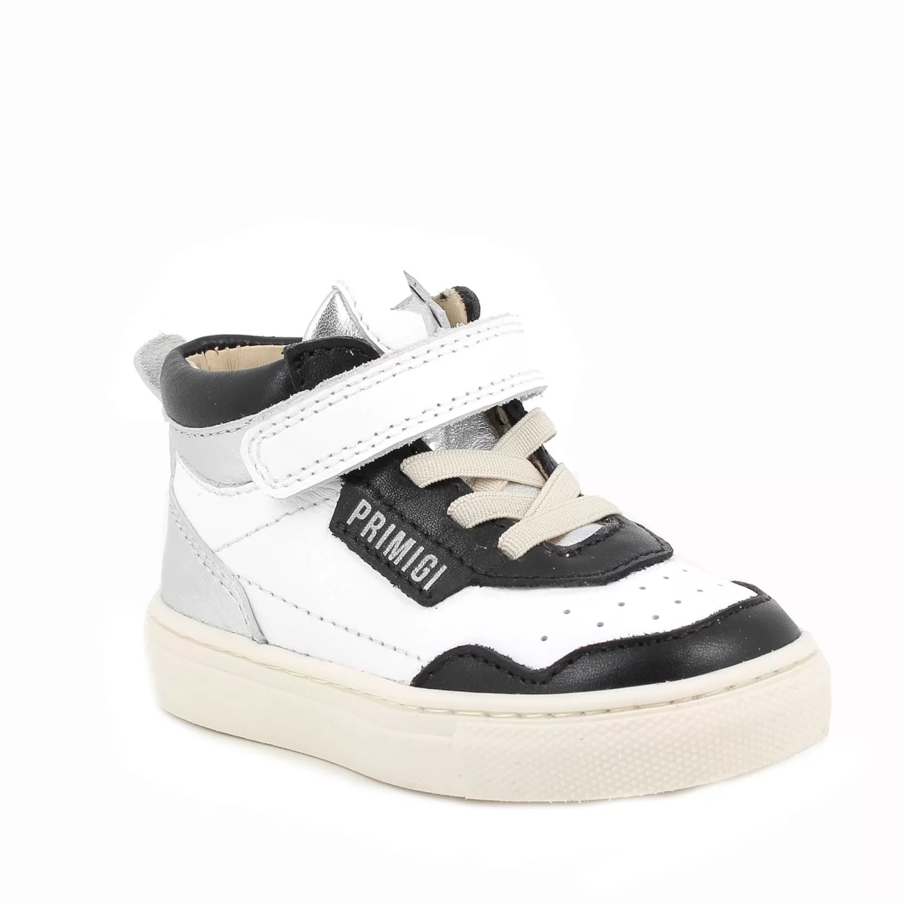 Primigi Sneakers in pelle da bambina -nero-argento^ Scarpe Con Strappi | Scarpe Primi Passi