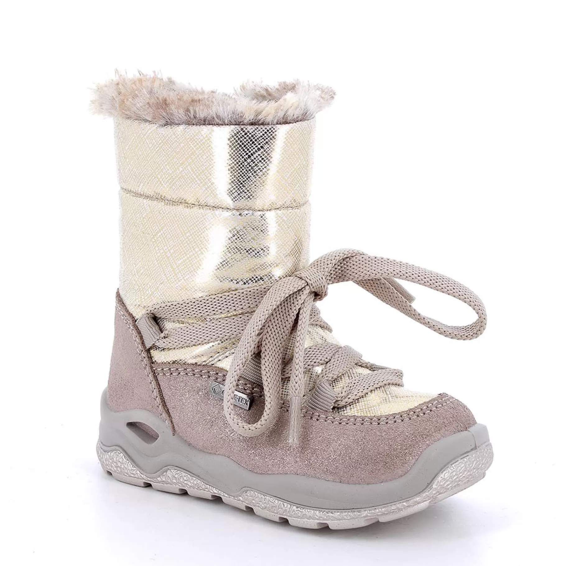 Primigi Stivaletti da bambina visone glitter-oro^ Scarpe In Gore-tex | Scarpe Primi Passi